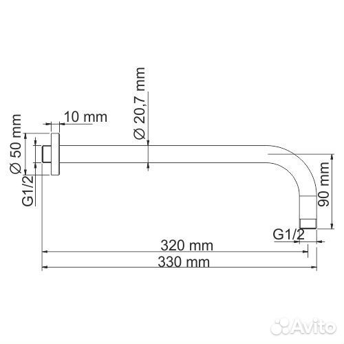 Wasserkraft A097 Излив для ванны