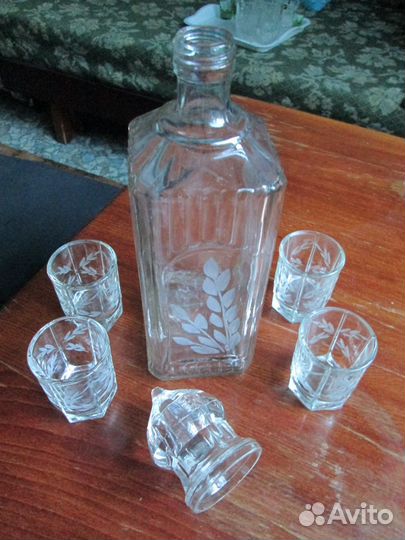 Посуда стекло, графины, вазы, рюмки, стопки, СССР