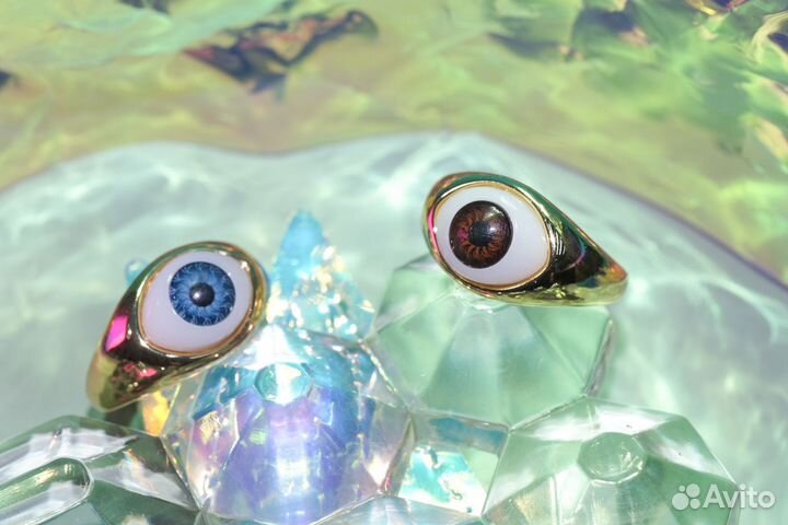 Кольцо с глазом, бижутерия