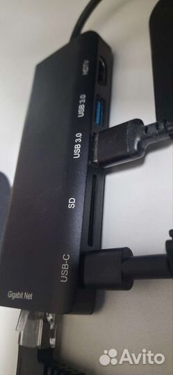 Док станция с Type-C на hdmi/RJ45/USB 3.0x2/SD/PD