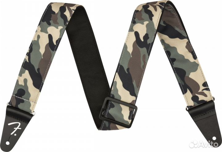 Ремень гитарный fender 2' Camo Strap Woodland