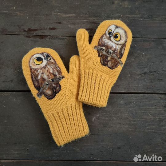 Варежки с Совами