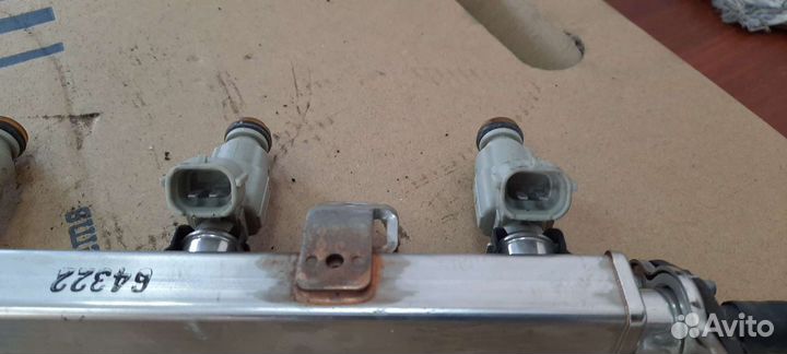 Форсунки G4LA Kia Picanto 4 шт. в сборе с рейкой