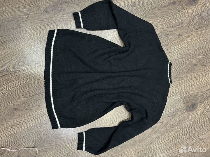 Свитер шерстяной оверсайз трикотаж с надписями