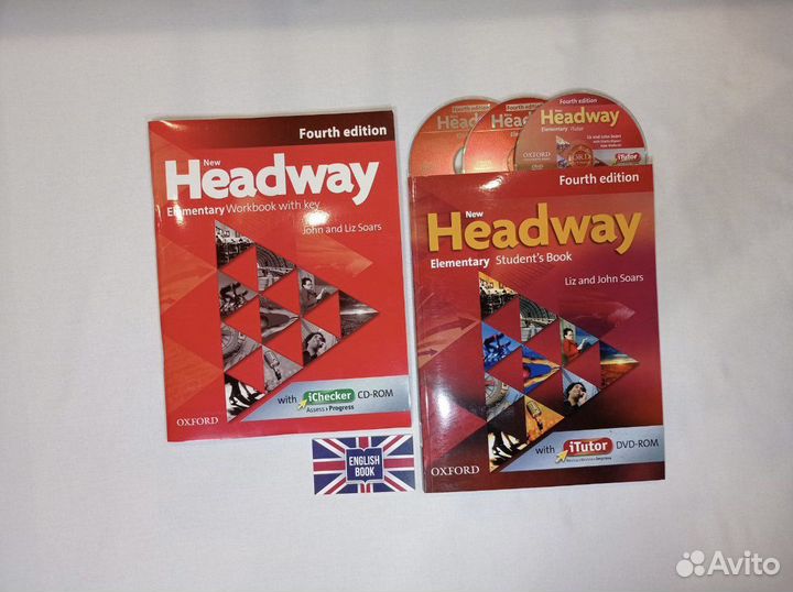 Headway elementary /комплект (SB,WB,CD) новые