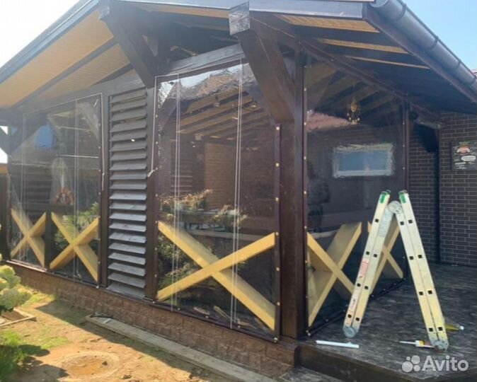 Мягкие окна для беседки