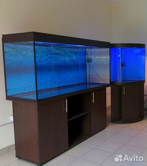 Аквариум 540 свет, биофильтр, фон, тумба