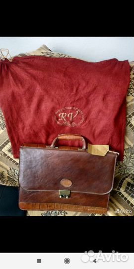 Мужской кожаный портфель новый