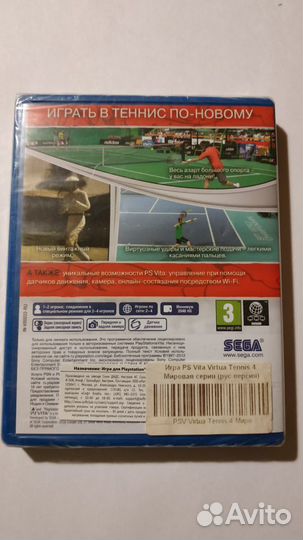 Игра для Sony PlayStation Vita Virtua Tennis 4 PSV