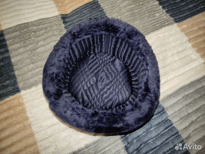 Шапка полиции зимняя синяя нового образца