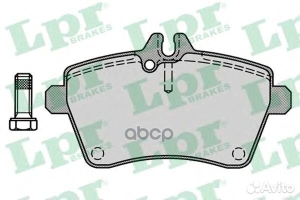 Колодки тормозные дисковые 05P1242 Lpr