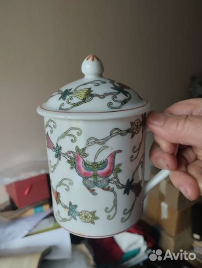 Новая очень винтажная фарфоровая кружка