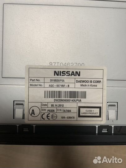 Магнитола nissan x-trail t31