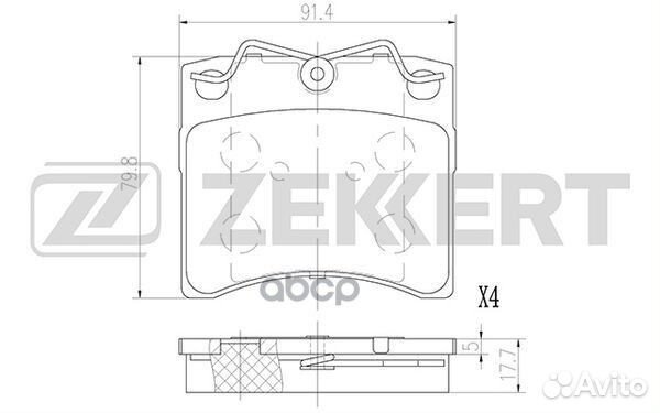 Колодки передние VAG/Zekkert/ BS2992 Zekkert
