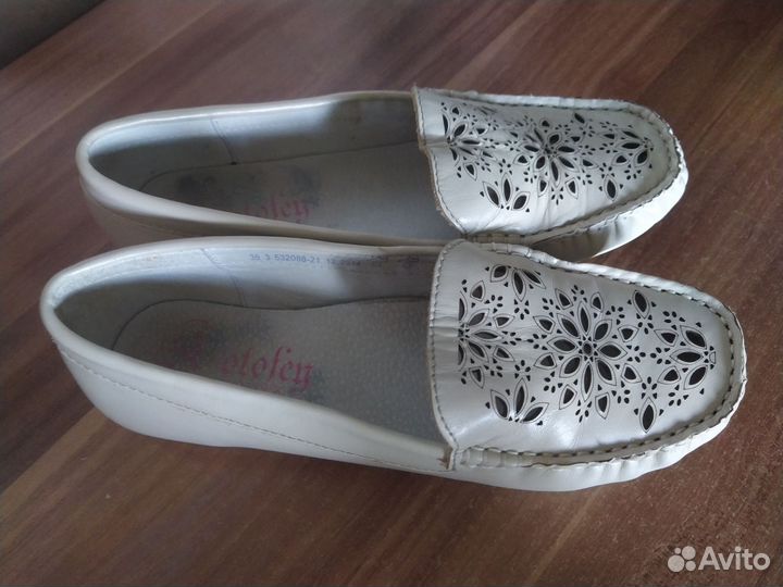 Детские мокасины для девочек, 35 размер