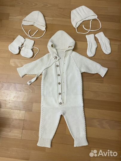 Вязаный детский комплект ручная работа