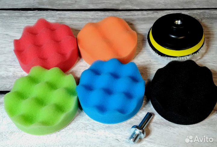 Круги полировальные, 80 мм, 8 предметов