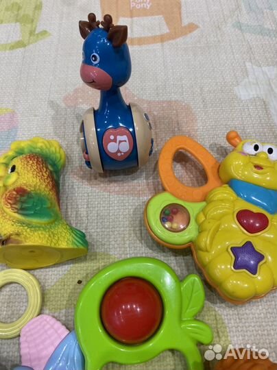 Погремушки игрушки грызунки пакетом для малышей
