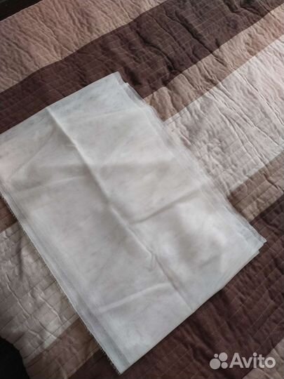 Обрезок тюля их бамбука и льна 550х40 см