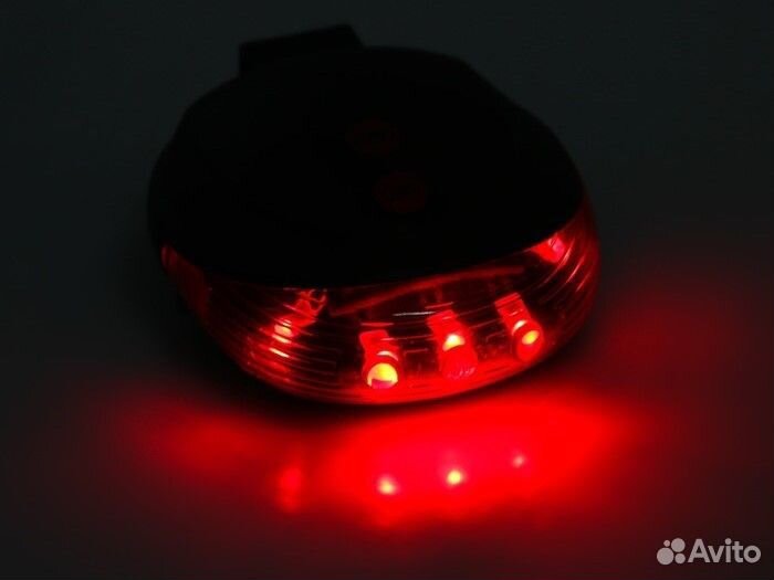 Задний велосипедный фонарь с боковыми лазерами