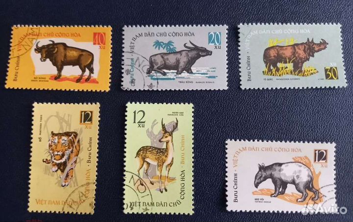 Почтовые марки фауна. Вьетнам,Северная Корея