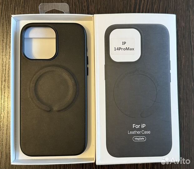 Чехол на iPhone 14 pro max кожаный