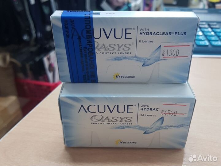 Линзы контактные acuvue oasys -5.50 -5.25