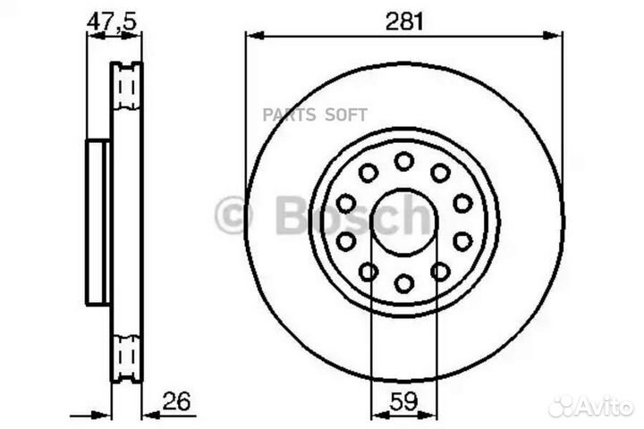 Bosch 0986478460 Тормозной диск