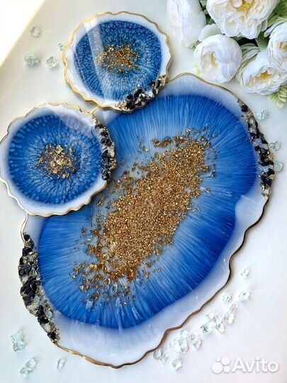 Поднос из эпоксидной смолы