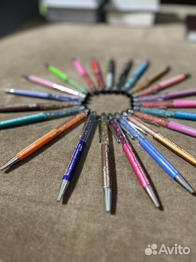 Ручки с кристалами, библейскими надписями