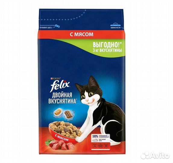 Корм для кошек Purina one Felix Perfect fit Brit