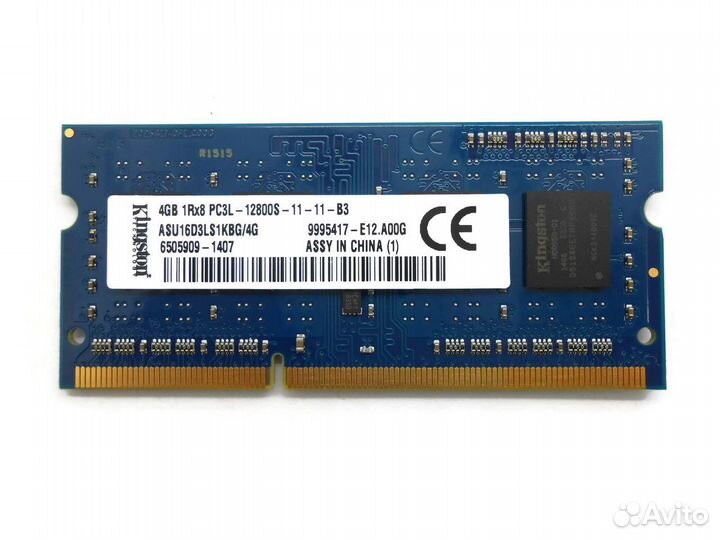 4Gb Kingston ASU16D3LS1KBG/4G DDR3L 1600 sodimm