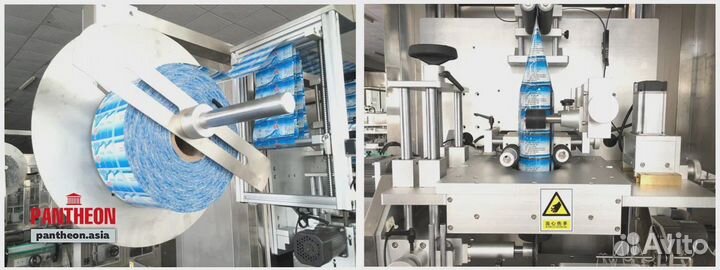 Этикетировочная линия с применением термоусадки