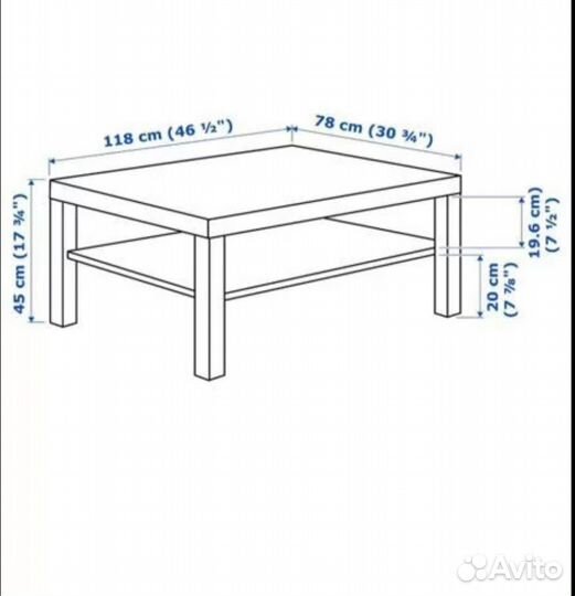 Журнальный столик IKEA белый