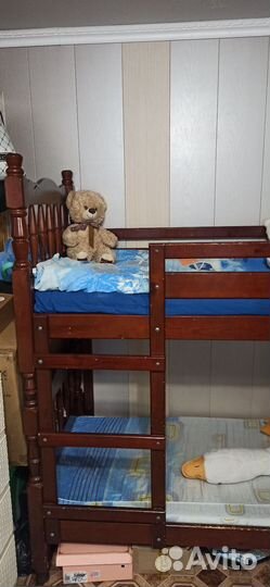 Кровать двухсярусная с матрасом бу