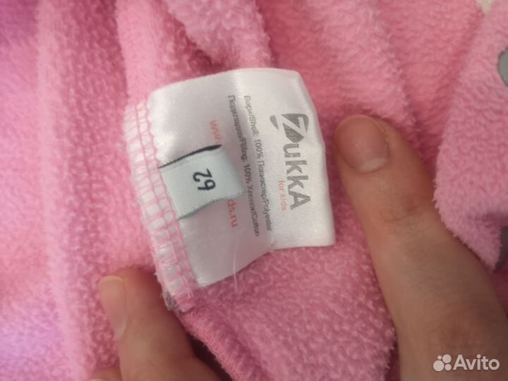 Флисовый комбинезон на девочку 62 р