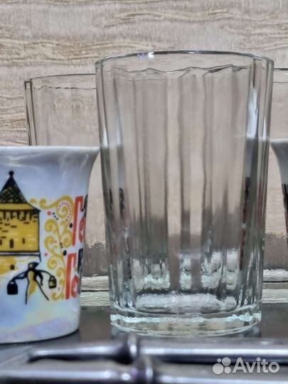 Стопка фарфоровая стакан рюмка вилка СССР