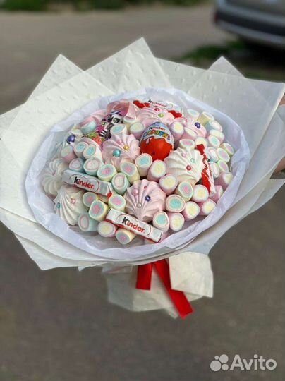 Сьедобный букет для девочки к 1 сентября