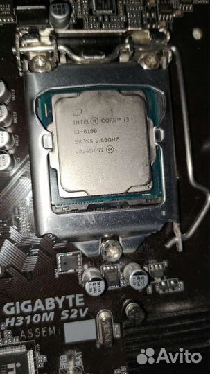 Intel core i3 8100 + gigabyte h310 s2v + кулер