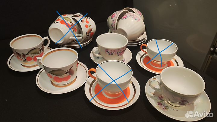 Чайная пара СССР Чайка Дулево