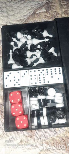 Набор игр из СССР шахматы,шашки,домино
