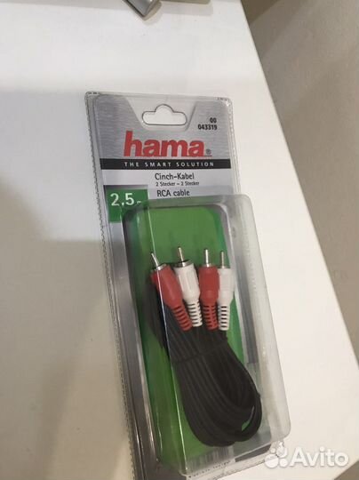 Кабель 2 штекера тюльпан