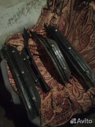 Toyota camry 40 накладки порогов черные