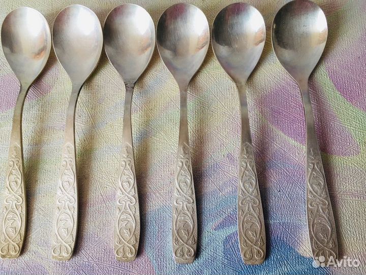 Ложка десертная мельхиор СССР (6 шт)