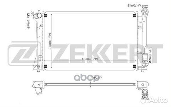 Радиатор охл. дв. Toyota Avensis (T250) 03- mk