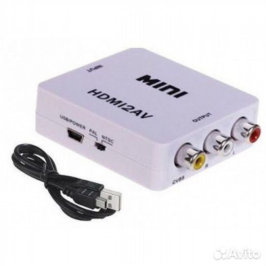 Конвертер видеосигнала hdmi в AV/RCA 1080 HD