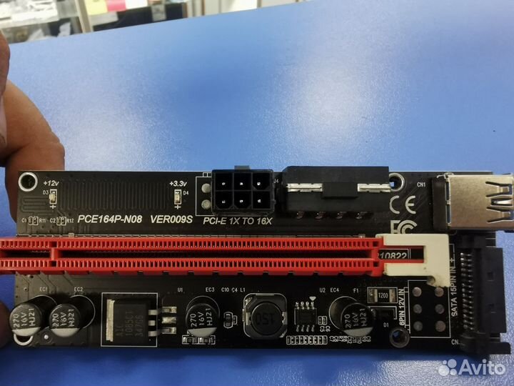 Райзер B&P usb pci-e pce164p-no8 ver 009s