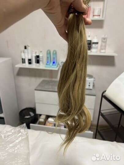 Волосы для наращивания 55см блонд