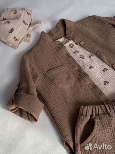 Муслиновый комплект/ костюм новый