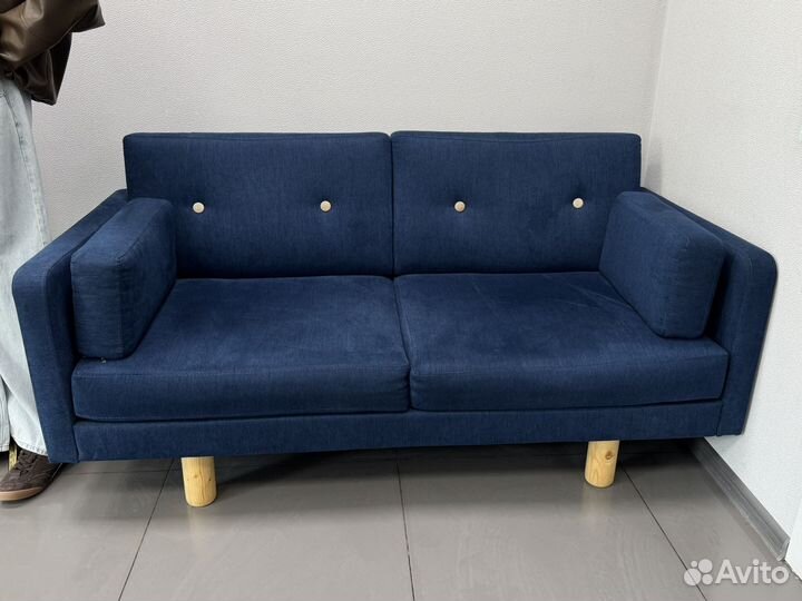 Диван прямой Ингвар Мини, Синий